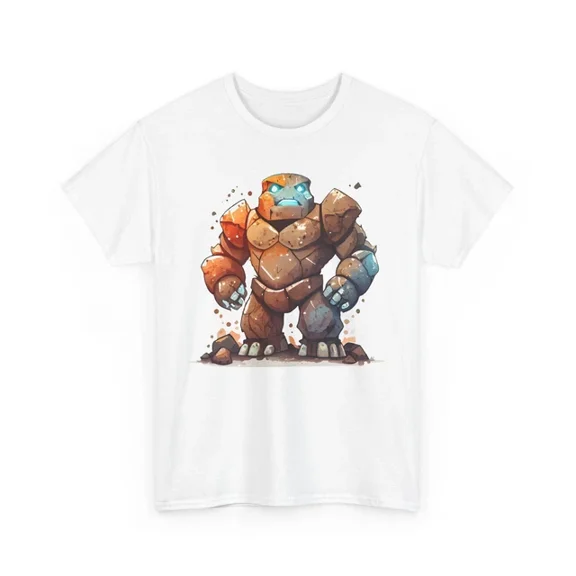 Kiraa Tee With Golem Made Of Stone Cryptozoology T-Shirt S-5Xl | Cryptid Tee | Golem Shir Birthday Gifts; For Men & Women