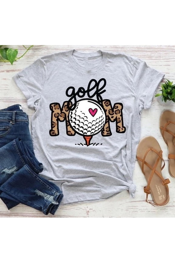 Tee With Golf Shirt Gift For Mom, Golf Mom Unisex Jersey Short Sleeve Tee, Love Golf, ... Birthday Gifts; For Men & Women