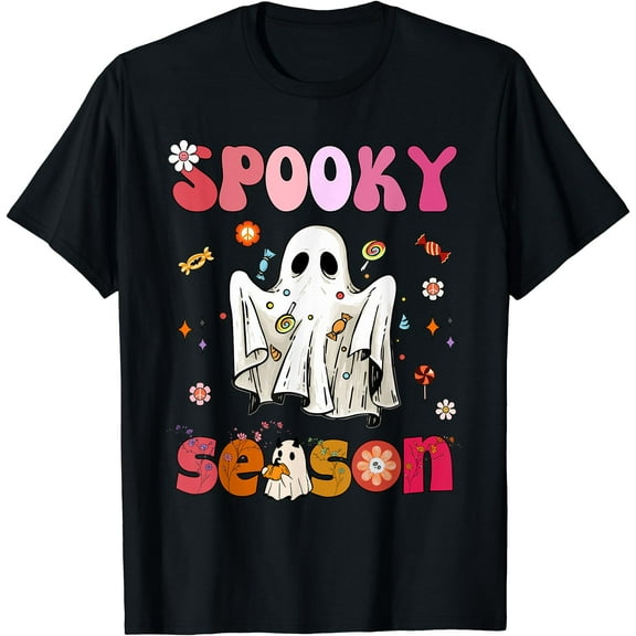 Kiraa Tee With Groovy Spooky Season Cool Ghost Funny Halowen Girl Unisex S-5Xl T-Shirt
