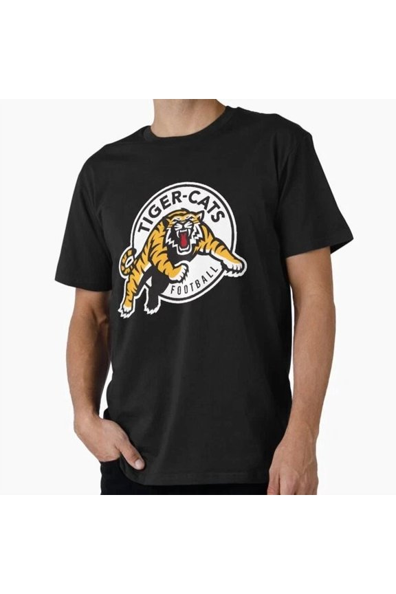 Tee With Hamilton Tiger Cats Cfl Logo T-Shirt S-5Xl