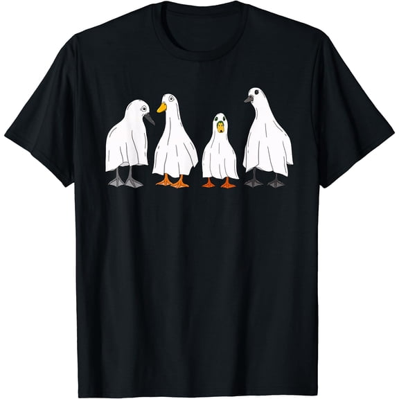 Kiraa Tee With Happy Halowen Funny Ghost Duck Retro Spooky Season Unisex S-5Xl T-Shirt