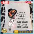 thumbnail image 1 of Kiraa Tee With Just A Girl Who Has Tattoos And Loves Billiards Girl With Glasses Shirt Birthday Gifts; For Men & Women, 1 of 4