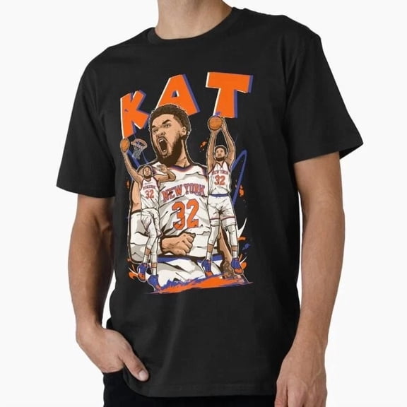 Kiraa Tee With Karl-Anthony Towns Kat New York Cartoon T-Shirt S-5Xl