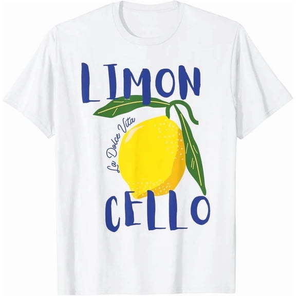 Kiraa Tee With Limoncello La Dolce Vita Italian Lemon T-Shirt Birthday Gifts; For Men & Women
