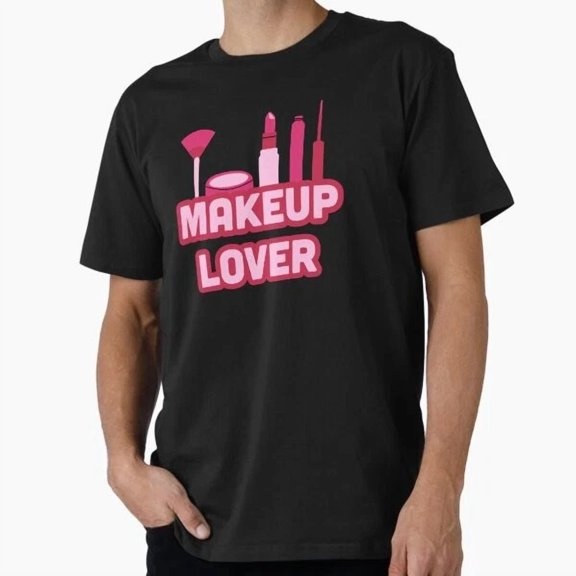 Kiraa Tee With Makeup Lover Beauty Pink Aesthetic T-Shirt S-5Xl