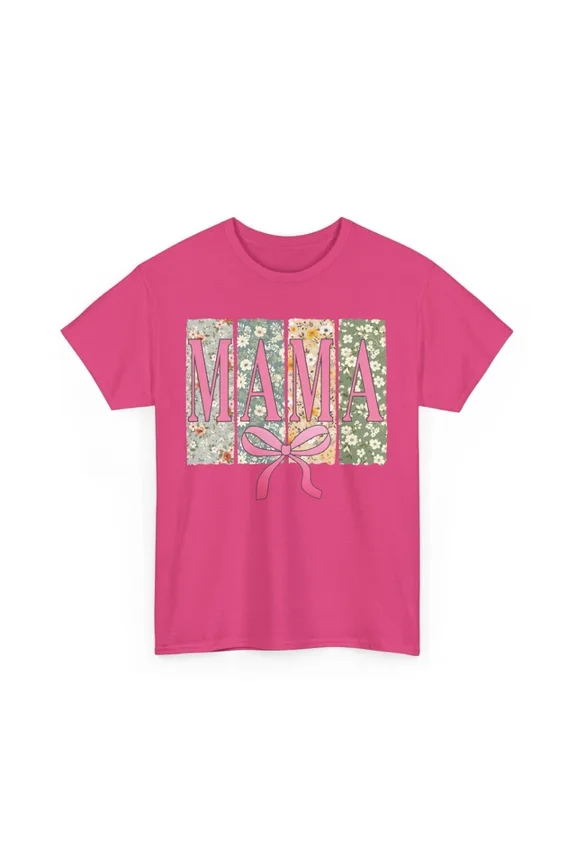 Tee With Mama Floral T-Shirt S-5Xl - Black & White Flower Tee For Minimalists Birthday Gifts; For Men & Women