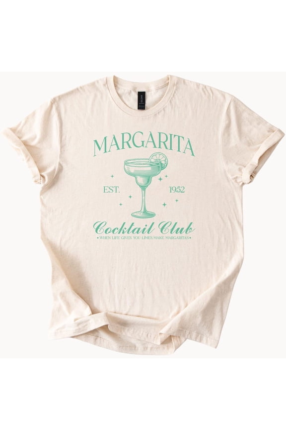 Tee With Margarita Cocktail Club T Shirt Est 1952 Tequila Lover Tee Drink Graphic Top Birthday Gifts; For Men & Women