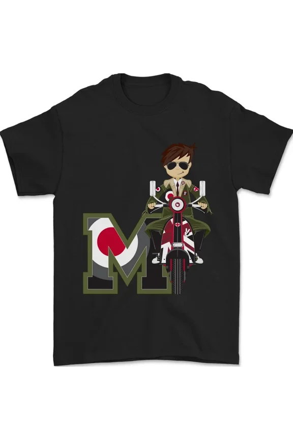 Tee With Mod Scooter Symbol Logo Motorbike British Mens Womens S-5Xl T-Shirt