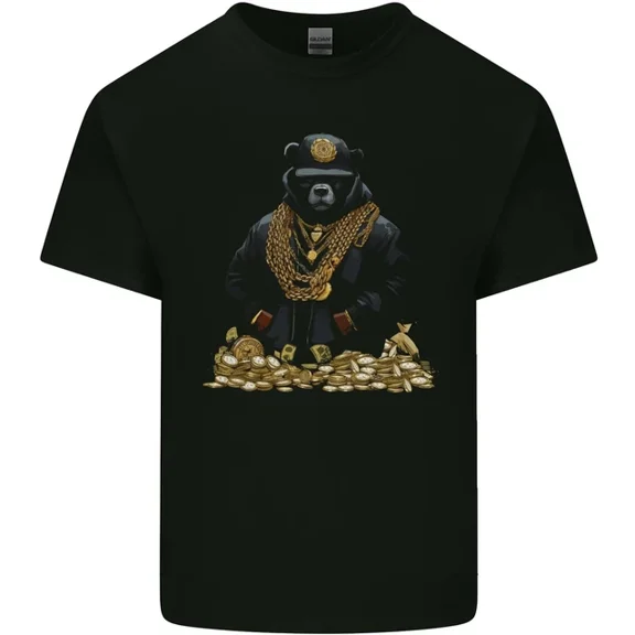 Kiraa Tee With Money Bear Cash Hustle Mens Womens Light Cotton T-Shirt