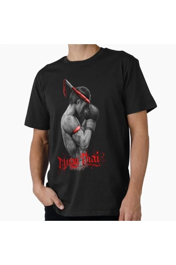 Tee With Muay Thai Boxing Fighter T-Shirt S-5Xl