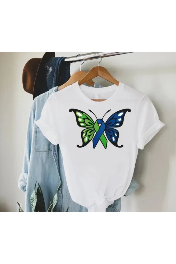 Tee With Neurofibromatosis Awareness Shirt,Nf1 Butterfly Ribbon Shirt,Neurofibromatosi... Birthday Gifts; For Men & Women