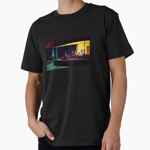 Kiraa Tee With Nighthawks Edward Hopper T-Shirt S-5Xl