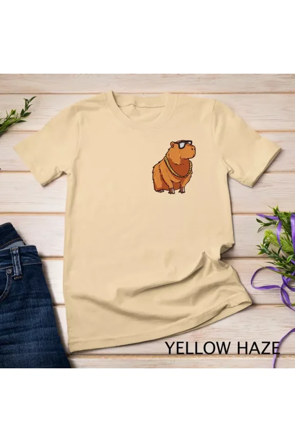 Tee With No Cap Pocket Funny Capybara Ok I Pull Up Dank Meme Tee Unisex S-5Xl T-Shirt Birthday Gifts; For Men & Women
