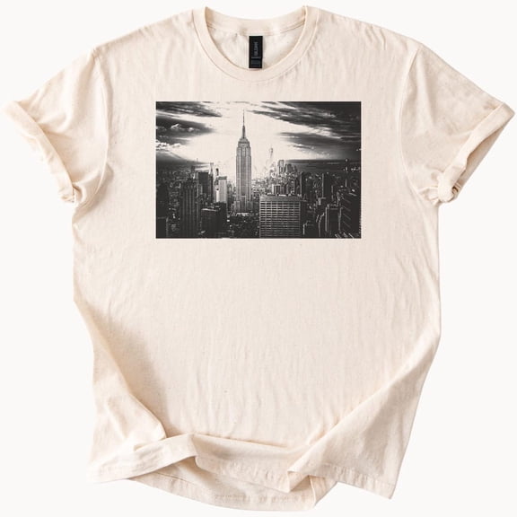 Kiraa Tee With Nyc Skyline Tshirt Empire State Building New York City Tee Gift For Him Her Travel Souvenir Birthday Gifts; For Men & Women
