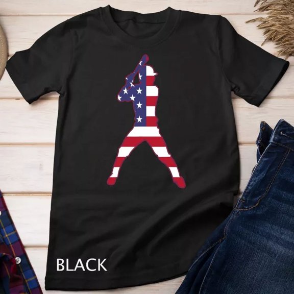 Kiraa Tee With Patriotic Baseball 4Th Of July Men Usa American Flag Boys T-Shirt Unisex T-Shirt