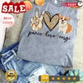 thumbnail image 1 of Kiraa Tee With Peace Love Corgi Dog Mom Mother'S Day Gift Corgi Lover T-Shirt Dog Lo... Birthday Gifts; For Men & Women, 1 of 4