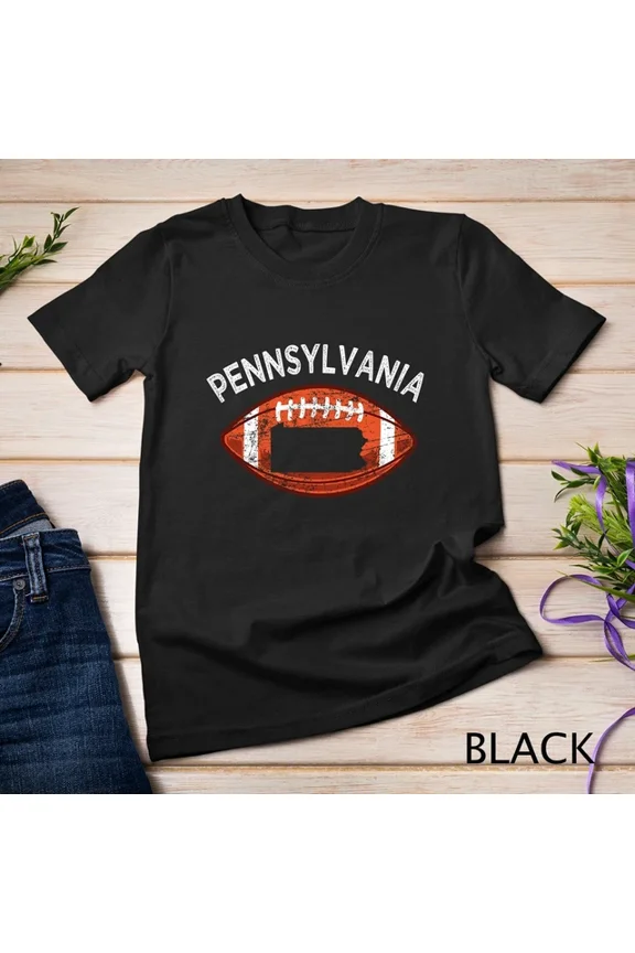 Tee With Pennsylvania Us State Football Love Vintage Penn Fans Unisex T-Shirt
