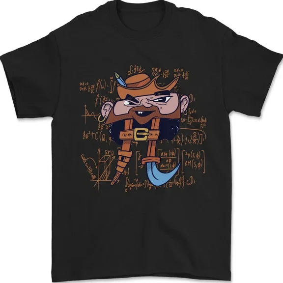 Kiraa Tee With Pi Pirate Maths Equation Geek Nerd Mens Womens S-5Xl T-Shirt