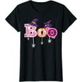 thumbnail image 1 of Kiraa Tee With Pink Boo Spider Witch Hat Cute Scary Halowen Unisex S-5Xl T-Shirt, 1 of 2