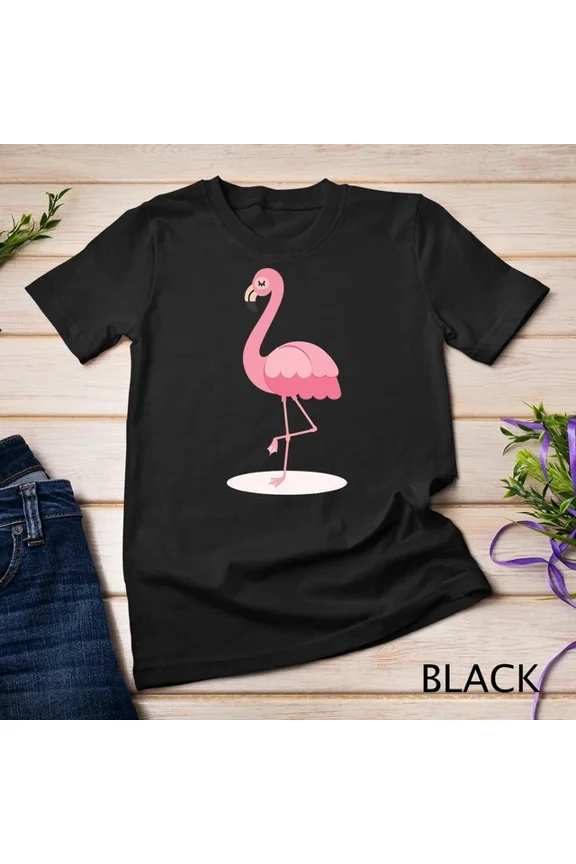 Tee With Pink Flamingo Cute T-Shirts For Children, Kids, Girls, Women Unisex S-5Xl T-Shirt