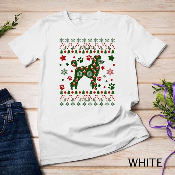 Kiraa Tee With Poodle Christmas Dog Pattern Poodle Owner Unisex S-5Xl T-Shirt Birthday Gifts; For Men & Women
