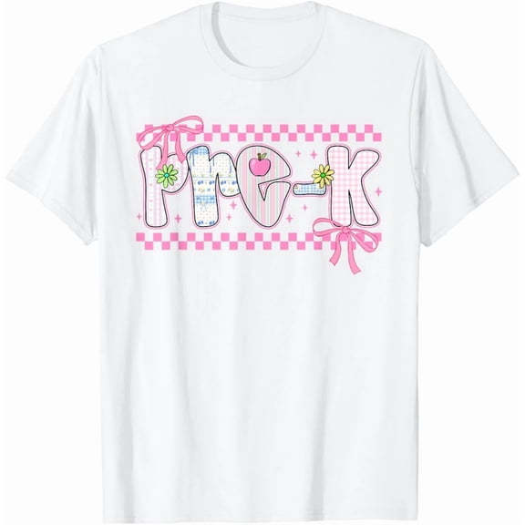 Kiraa Tee With Preschool Coquette Bow Back To School Teachers Students T-Shirt Birthday Gifts; For Men & Women