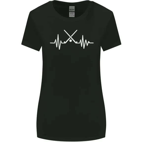 Kiraa Tee With Pulse Hockey Ice Street Player Ecg Womens Womens Wider Cut T-Shirt