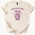 thumbnail image 1 of Kiraa Tee With Rain Or Shine Bear T Shirt Im Fine Graphic Tee Cute Animal Top Birthday Gifts; For Men & Women, 1 of 4