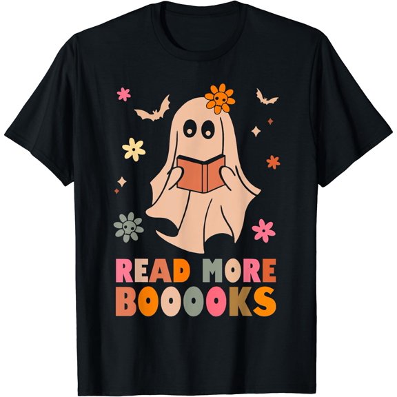 Kiraa Tee With Read More Books Cute Booooks Ghost Boo Halowen Unisex S-5Xl T-Shirt