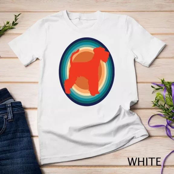 Kiraa Tee With Retro Style Miniature Schnauzer Dog Unisex S-5Xl T-Shirt Birthday Gifts; For Men & Women