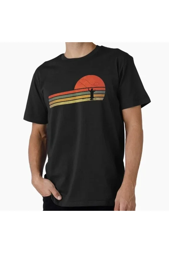 Tee With Retro Vintage Fly Fishing,Gift For Fly Fishing Lov T-Shirt S-5Xl