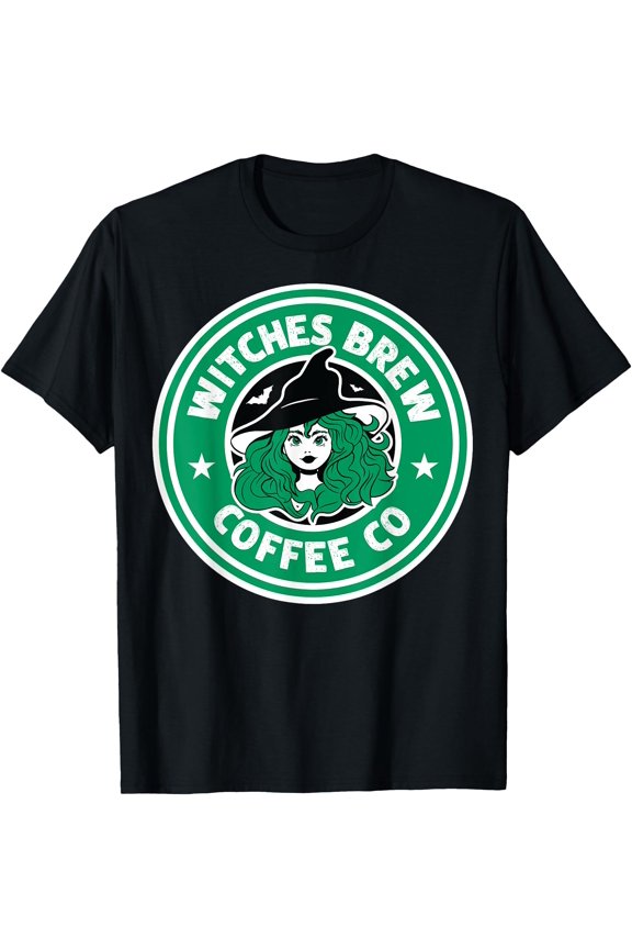 Tee With Retro Witches Brew Coffee Co