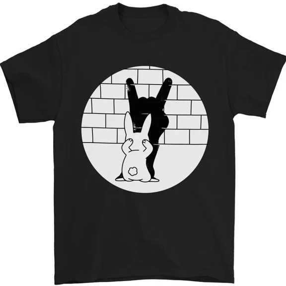Kiraa Tee With Rock N Roll Salute Rabbit Silhouette Mens Womens S-5Xl T-Shirt