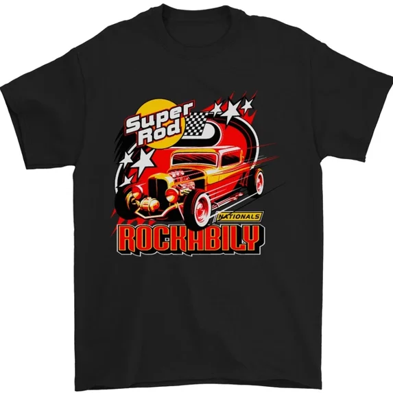 Kiraa Tee With Rockabilly Hot Rod Hotrod Dragster Mens S-5Xl T-Shirt