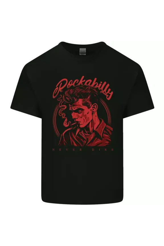 Tee With Rockabilly Never Dies Rock N Roll Music Mens Womens S-5Xl T-Shirt