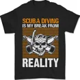 thumbnail image 1 of Kiraa Tee With Scuba Diving Is My Break From Reality Diver Mens Womens S-5Xl T-Shirt, 1 of 5