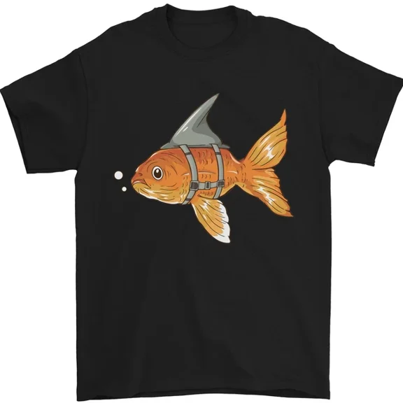 Kiraa Tee With Shark Wannabe Goldfish Sea Fishing Mens S-5Xl T-Shirt