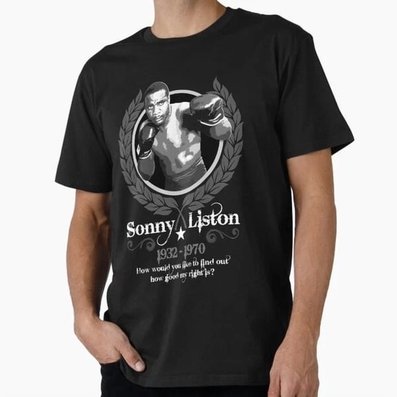 Kiraa Tee With Sonny Liston Vintage Style. T-Shirt S-5Xl
