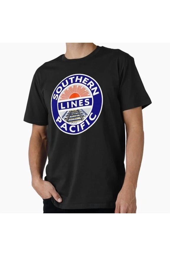 Tee With Southern Pacific Lines Railway Logo T-Shirt S-5Xl