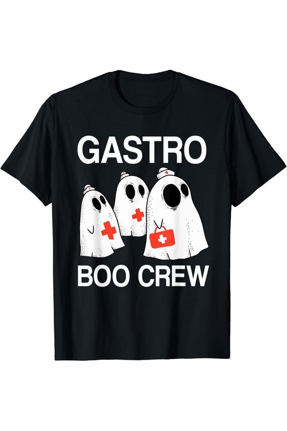 Tee With Spooky Gastro Boo Crew Halowen Gi Nurse Unisex S-5Xl T-Shirt