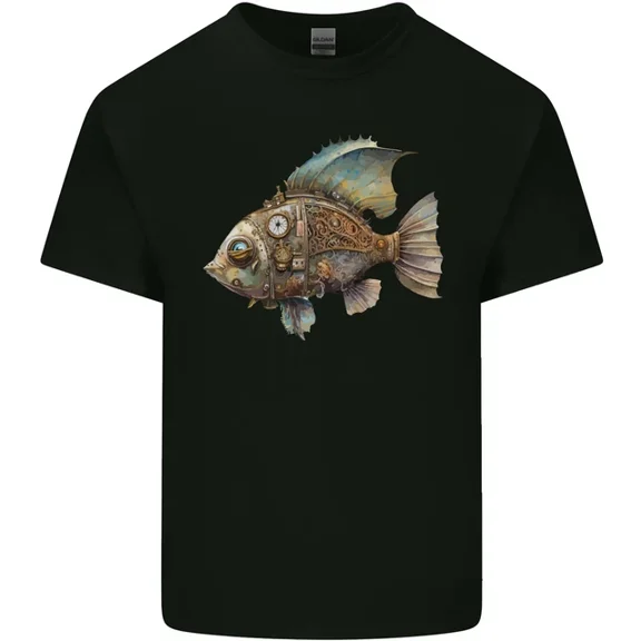 Kiraa Tee With Steampunk Fish 1 Mens Womens S-5Xl T-Shirt