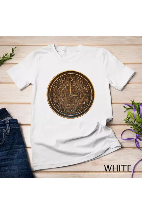 Tee With Steampunk Vintage Rusty Art Deco Old Clock Cool Premium Unisex S-5Xl T-Shirt Birthday Gifts; For Men & Women