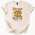 thumbnail image 1 of Kiraa Tee With Strawberry Fields Forever T-Shirt Fruit Graphic Tee Basket Of Strawberries Shirt Birthday Gifts; For Men & Women, 1 of 4
