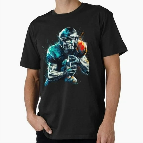 Kiraa Tee With Street Art : The Rush – American Football In Motio T-Shirt S-5Xl