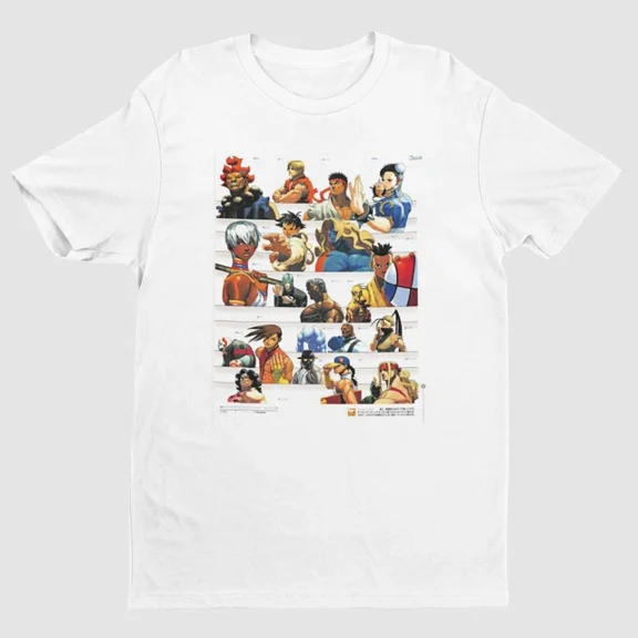 Kiraa Tee With Street Fighter 3: 3Rd Strike Roster Unisex S-5Xl T-Shirt | Arcade Game Art Birthday Gifts; For Men & Women