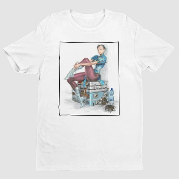 Kiraa Tee With Street Fighter 4 Chun Li Key Art Unisex S-5Xl T-Shirt | Arcade Fighting Game Birthday Gifts; For Men & Women