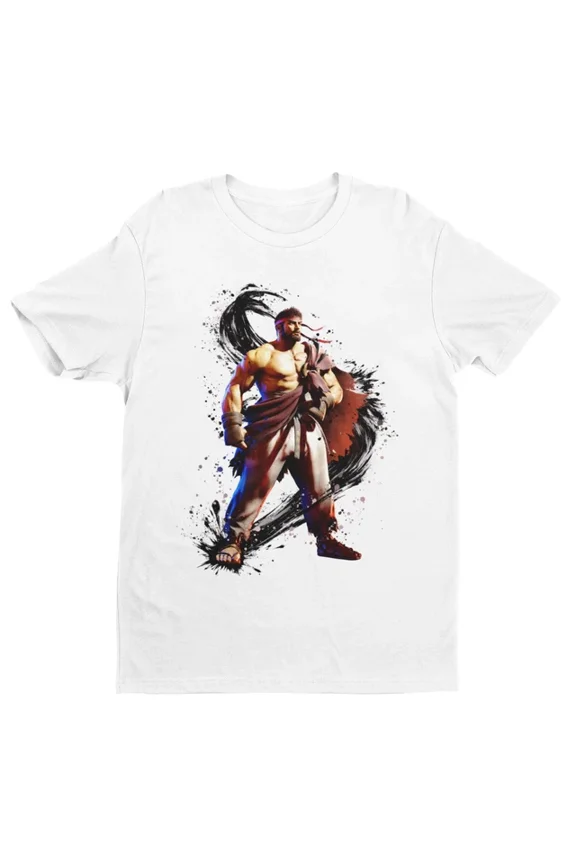Tee With Street Fighter 6 Ryu Unisex S-5Xl T-Shirt | Character Art | Gifts For Him, Her Birthday Gifts; For Men & Women