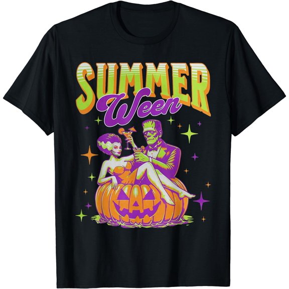 Kiraa Tee With Summerween Halowen Jack O Lantern Spooky Season Horror Unisex S-5Xl T-Shirt