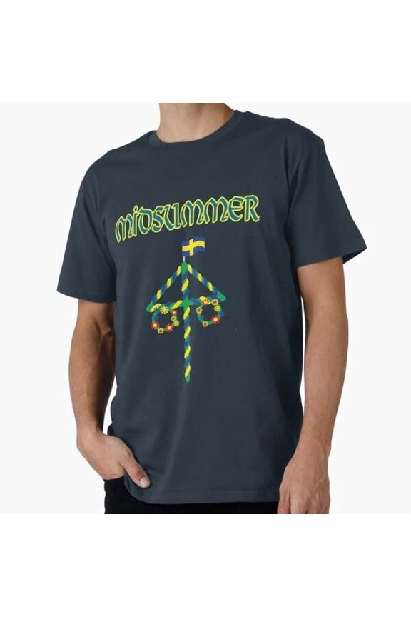 Tee With Swedish Midsommar Midsummer Flowers Floral Pole Fe T-Shirt S-5Xl