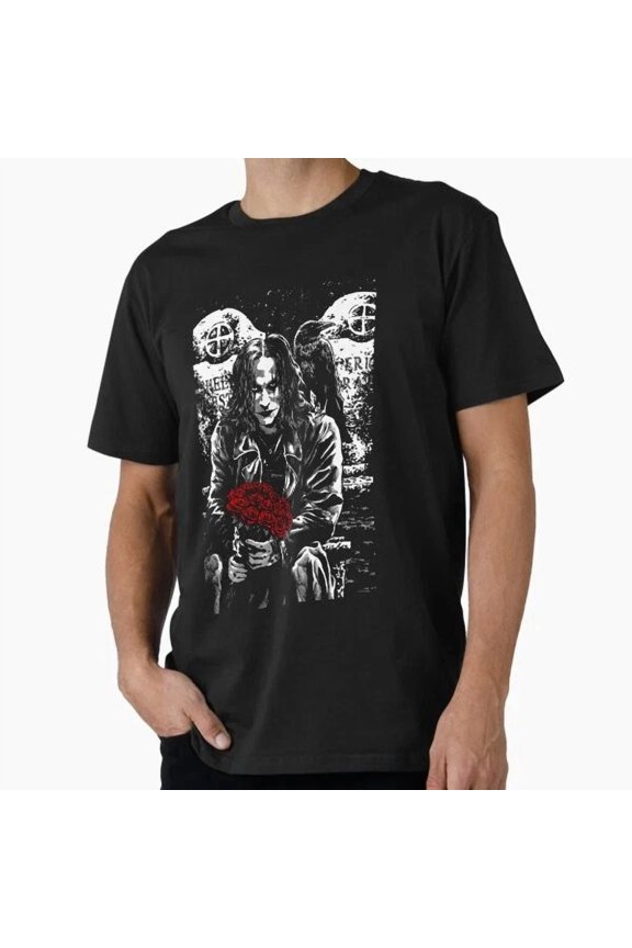 Tee With The Crow Eric Draven Raven Grave Devils Night Hall T-Shirt S-5Xl